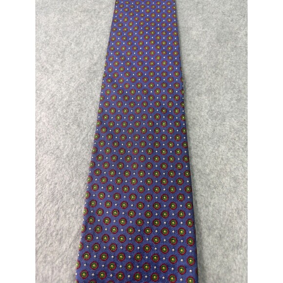 Lauren Ralph Lauren Tie Blue Red Green Geometric L:57” W:3.5” - Picture 3 of 9